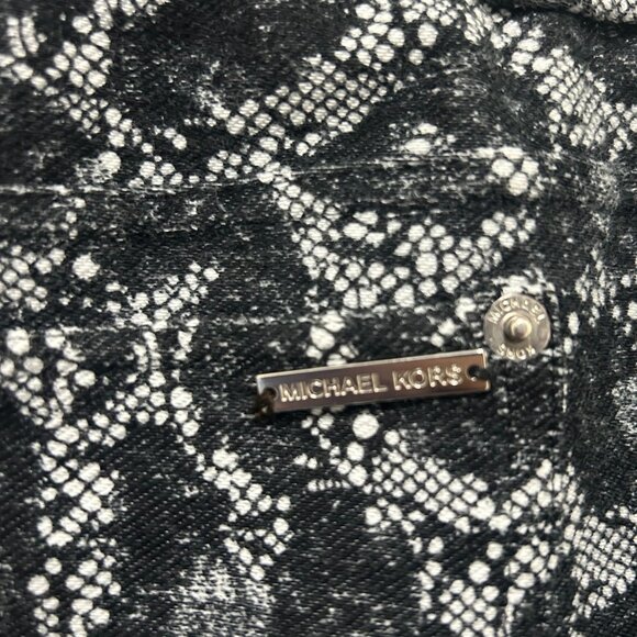 Michael Kors black and white lace floral print pull on pants, ladie's medium - Picture 4 of 9